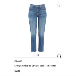 FRAME Le High Pintucked Straight Jeans In Boylston